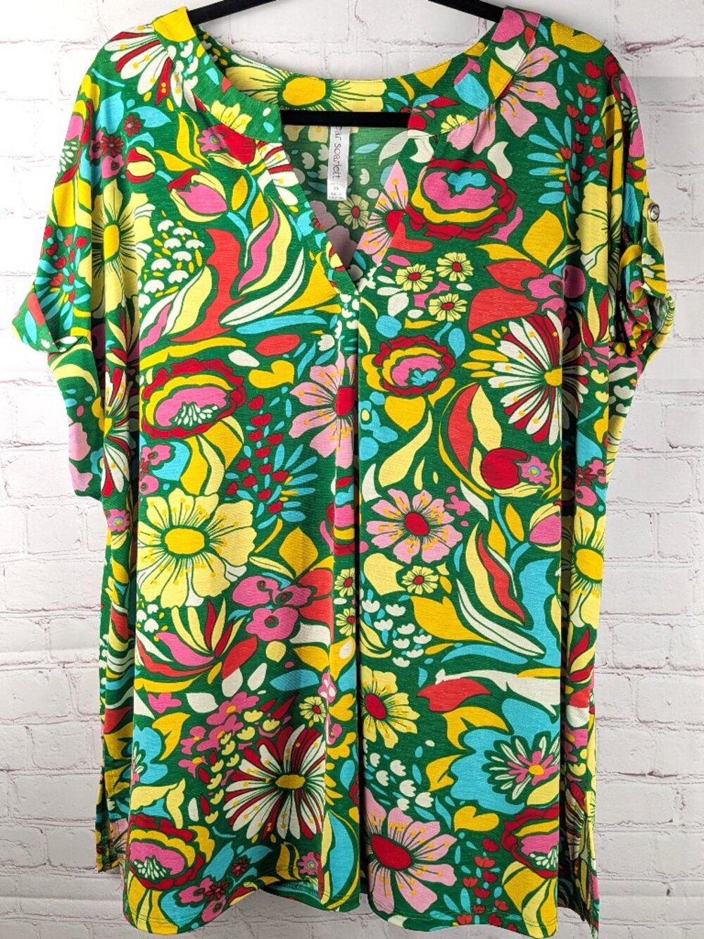 Dear Scarlett Retro Floral Print Top 3X